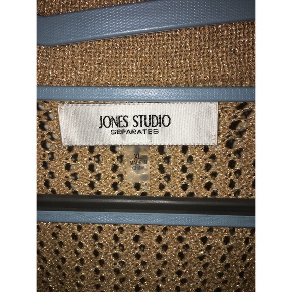 NWOT Gold Open Knit Cardigan - Picture 2 of 3